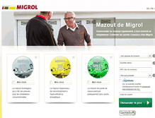 Tablet Screenshot of mazout-migrol.ch